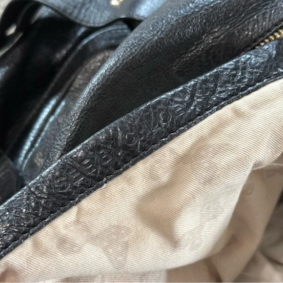 Vintage See by Chloe Funny Love Black Leather Shoulder Bag with Flaw - Picture 16 of 16